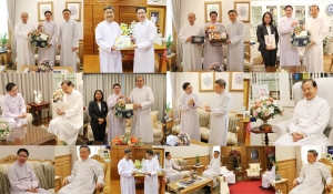 ❄บาทหลวงเอกรัตน์ หอมประทุม เลขาธิการสภาการศึกษาคาทอลิกฯ เข้าพบอวยพรและสวัสดีปีใหม่  เเด่..ภราดา คณะเซน์คาเบรียล❄